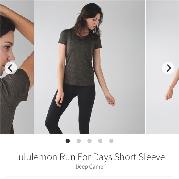NWT Lululemon Run For Days Short Sleeve in Deep Camo - Picture 3 of 7